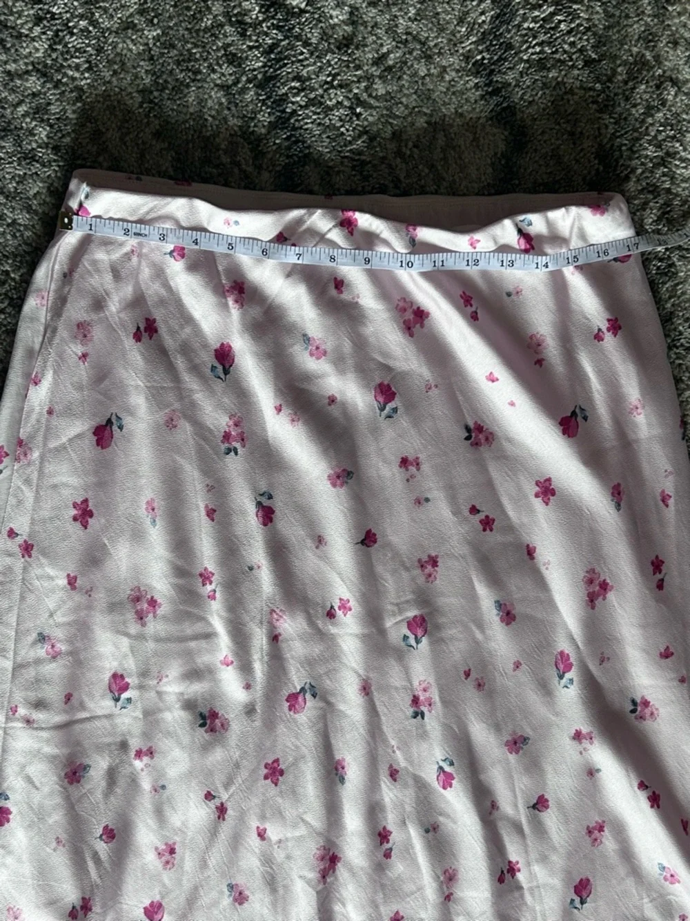 Trixxi Pink Floral Satin Slip Skirt Women’s XL - Picture 4 of 4